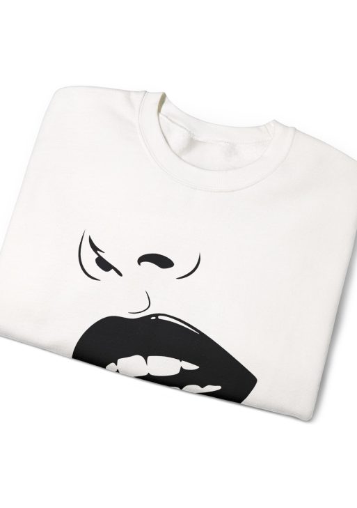 Finger Biting Graphic Sweatshirt – Dark Aesthetic Soft Fleece Unisex Streetwear Crewneck