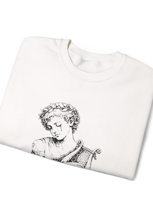 Orpheus’ Echo Sweatshirt – Soft Fleece Mythology Art Crewneck, Dark Classical Graphic Unisex Pullover
