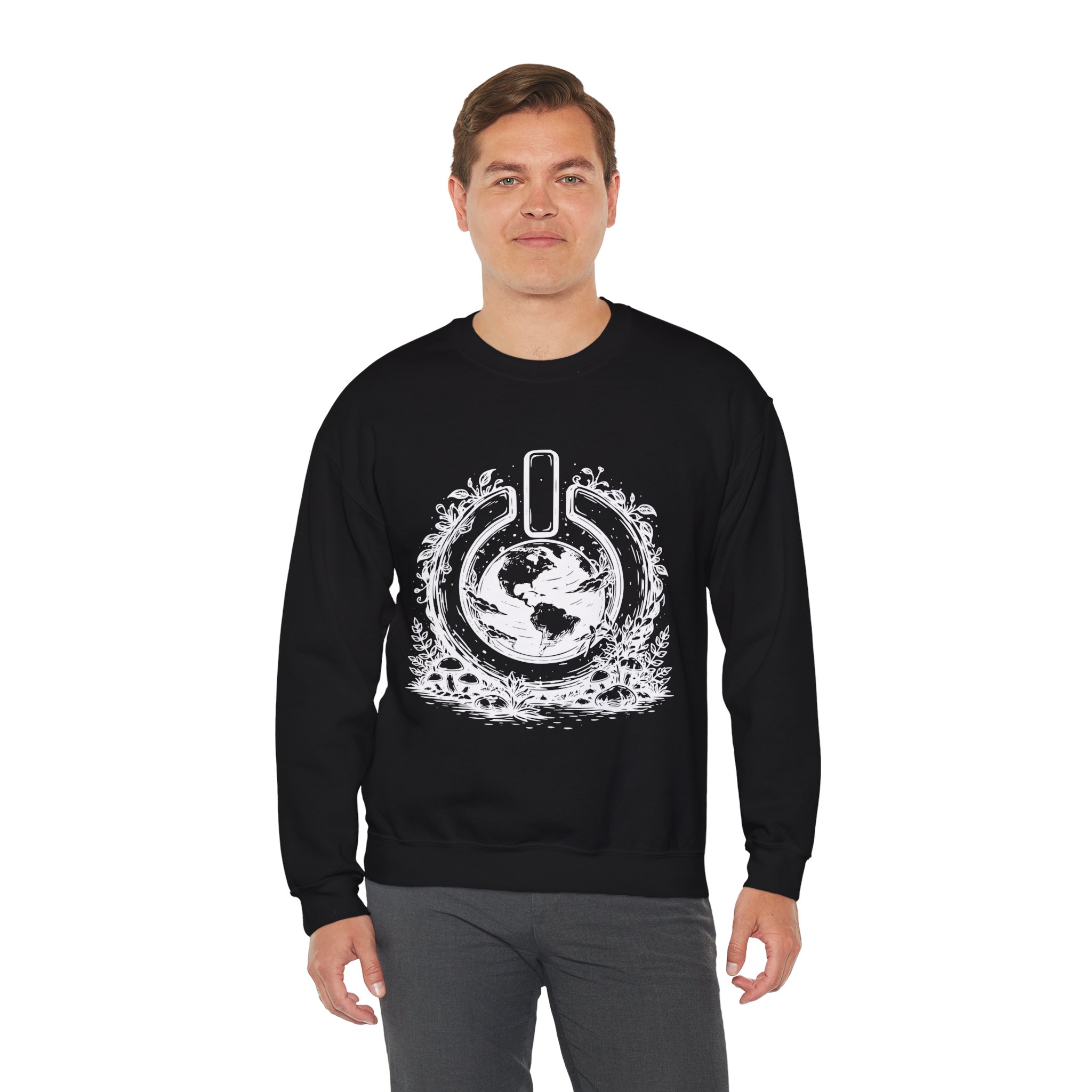 Nature Power Sweatshirt – Soft Fleece Unisex Crewneck, Minimal Nature Energy Graphic Cozy Pullover 10 Nature Power Sweatshirt – Soft Fleece Unisex Crewneck, Minimal Nature Energy Graphic Cozy Pullover - Image 9