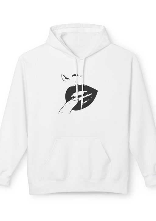 Finger Biting Graphic Design – Edgy Dark Art Illustration, Bold Minimal Aesthetic, Modern Streetwear Print