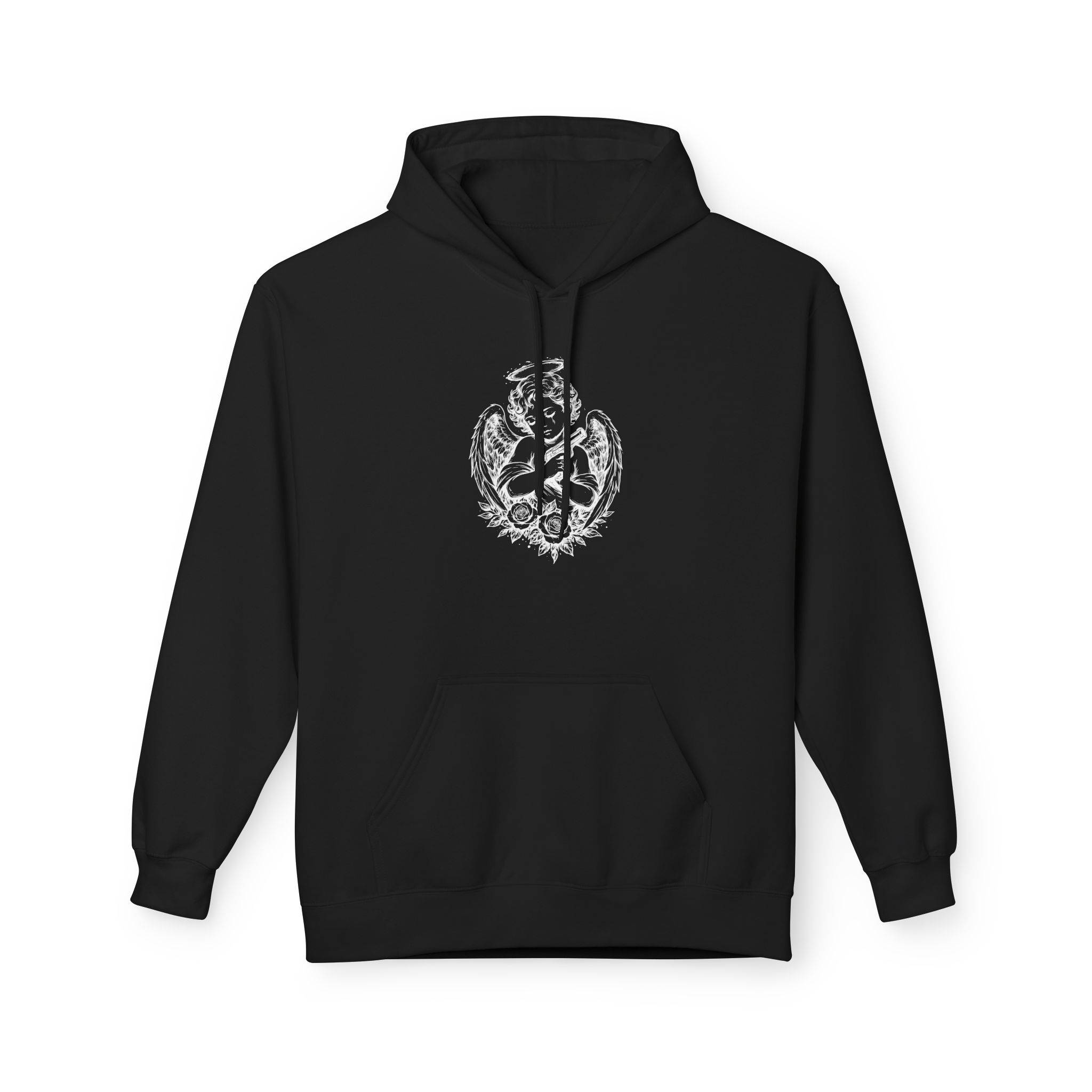 Innocence with a Trigger Unisex Softstyle Fleece Hoodie – Dark Symbolic Minimalist Design 6 Innocence with a Trigger Unisex Softstyle Fleece Hoodie – Dark Symbolic Minimalist Design - Image 5