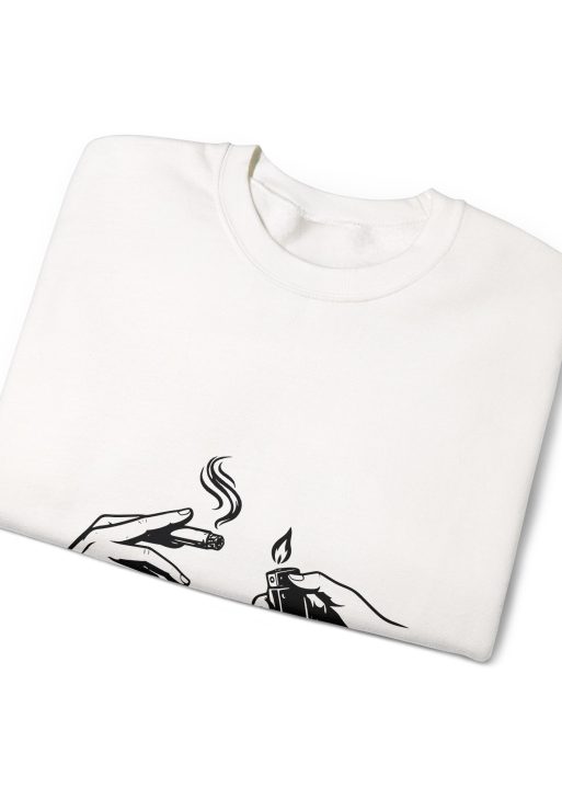Reaching Hand Graphic Sweatshirt – Artistic Minimal Soft Fleece Unisex Streetwear