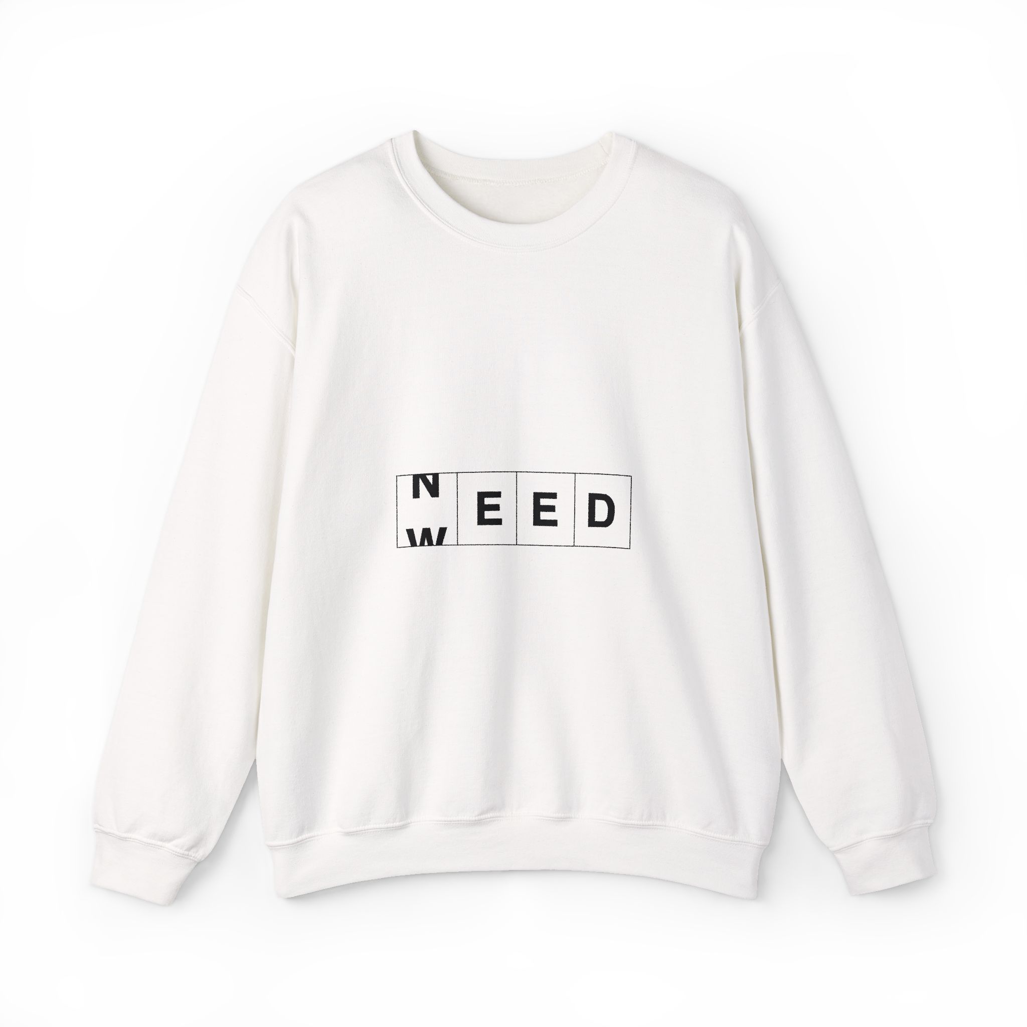 Need Weed Graphic Sweatshirt – Funny Cannabis Quote Soft Fleece Unisex Crewneck