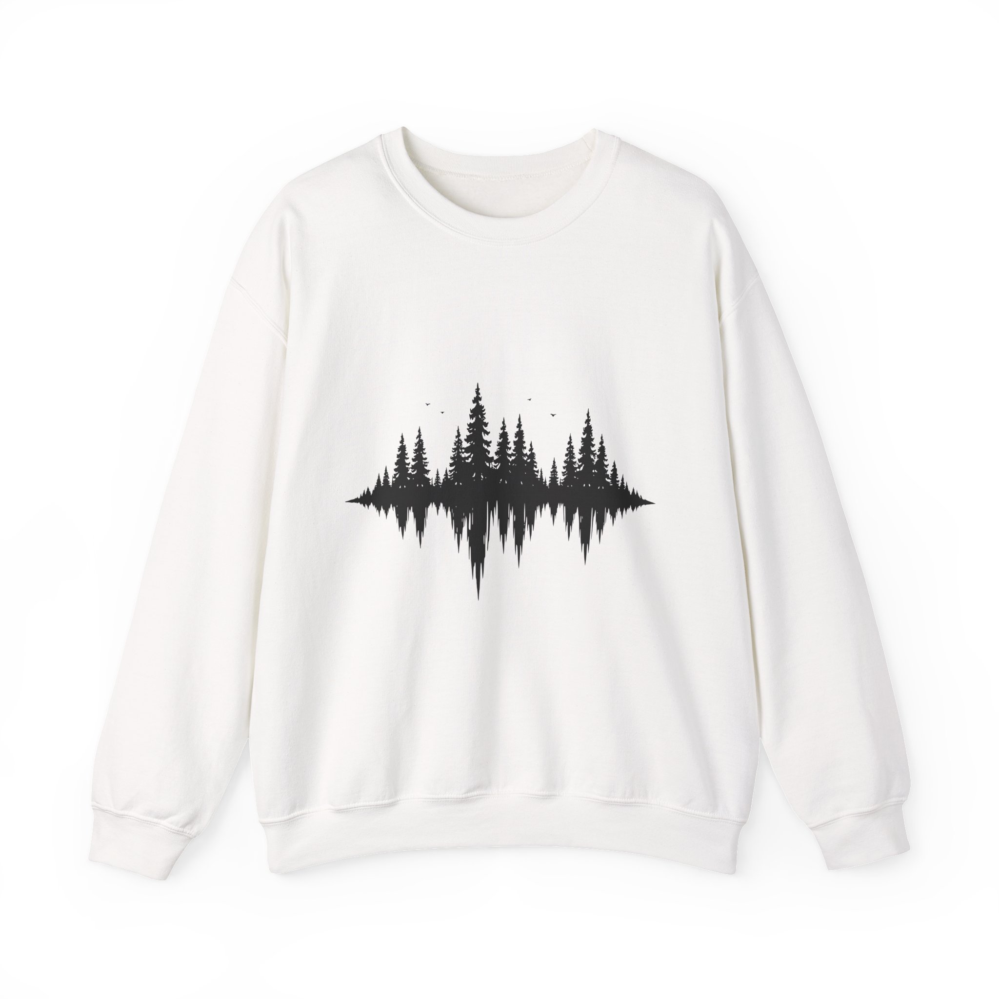 Nature Signal Sweatshirt – Soft Fleece Unisex Crewneck, Minimal Nature Graphic Cozy Pullover 1 Unisex nature signal graphic sweatshirt in soft fleece, minimalist eco streetwear pullover and meaningful Valentine’s Day gift for nature and connection lovers