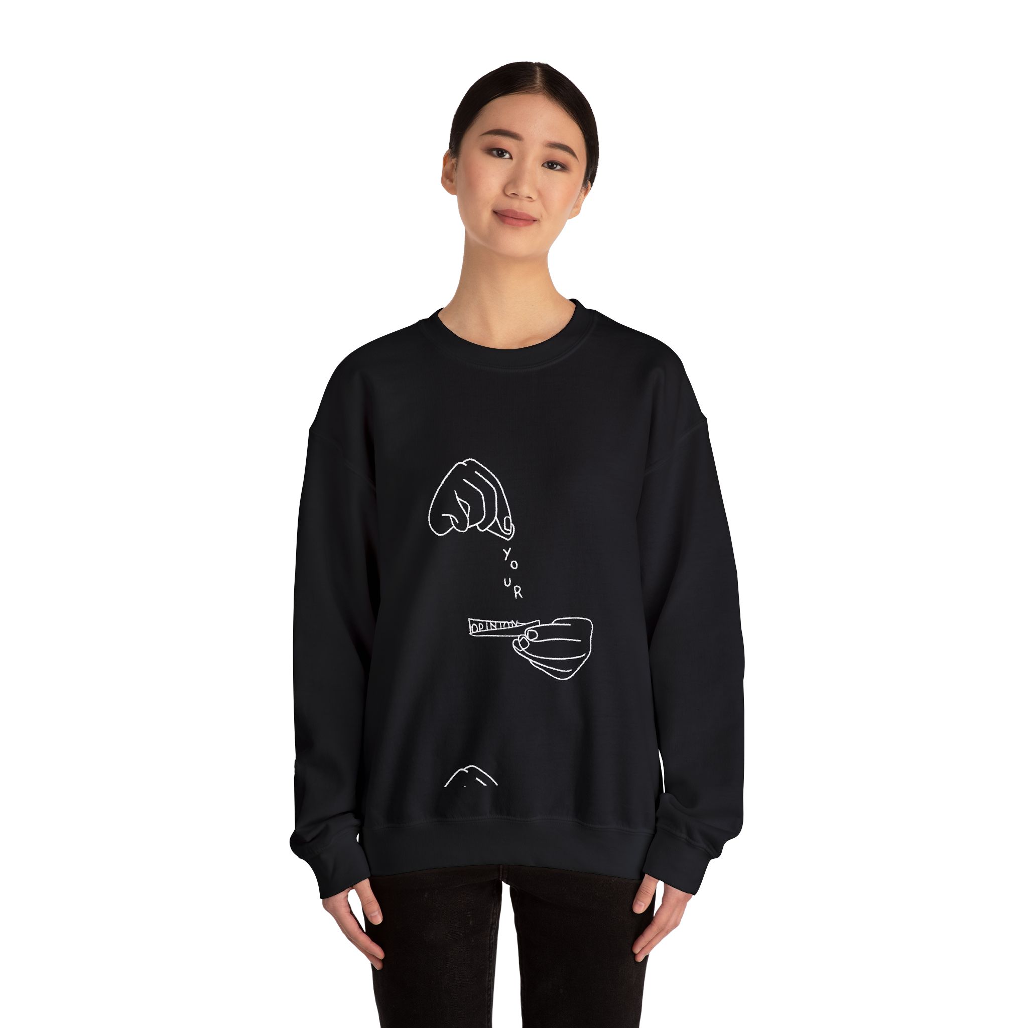 Your Opinion Sweatshirt – Soft Fleece Statement Crewneck, Minimal Typography Unisex Pullover 9 Your Opinion Sweatshirt – Soft Fleece Statement Crewneck, Minimal Typography Unisex Pullover - Image 8