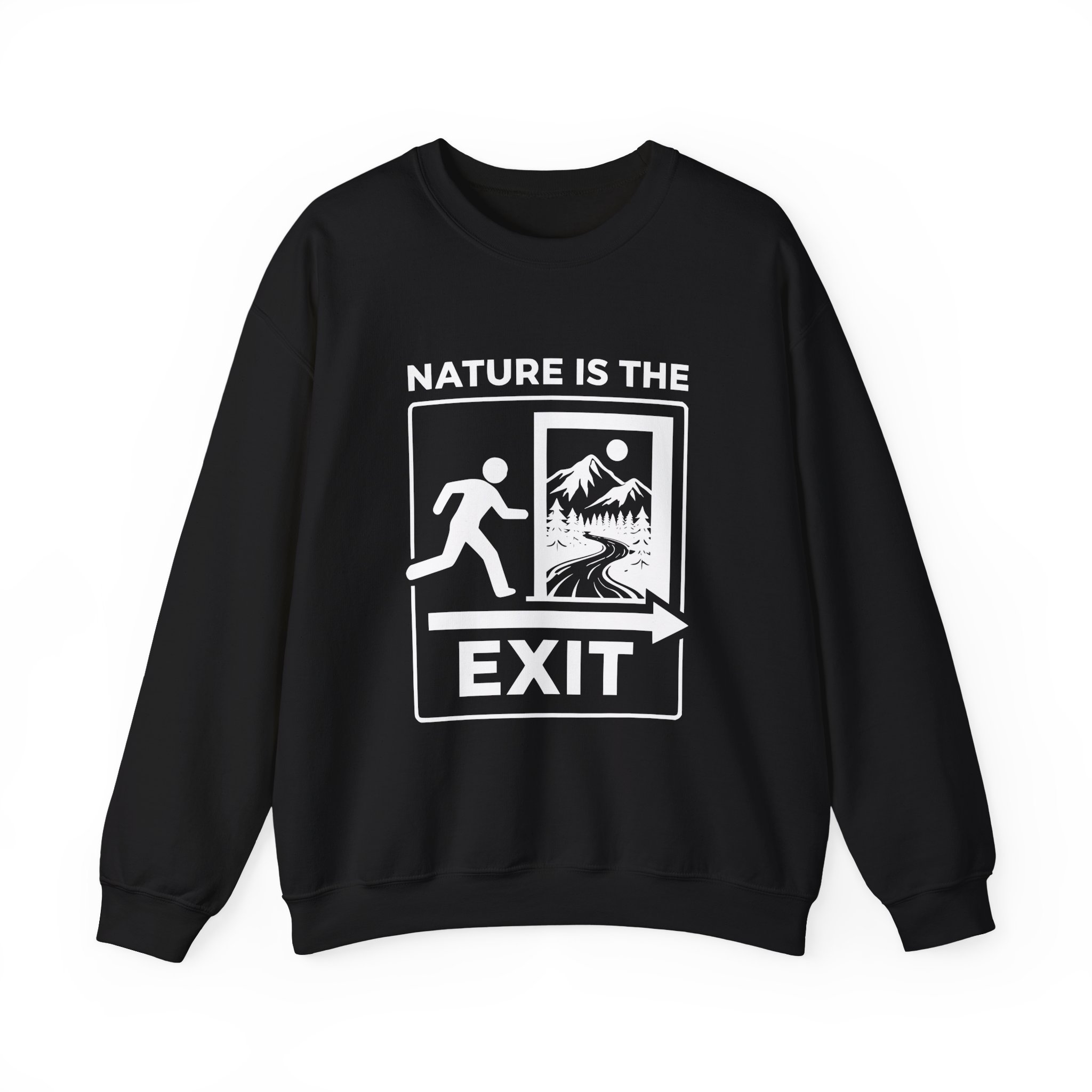 Nature Is The Exit Sweatshirt – Soft Fleece Unisex Crewneck, Nature Quote Graphic Cozy Pullover 7 Nature Is The Exit Sweatshirt – Soft Fleece Unisex Crewneck, Nature Quote Graphic Cozy Pullover - Image 6