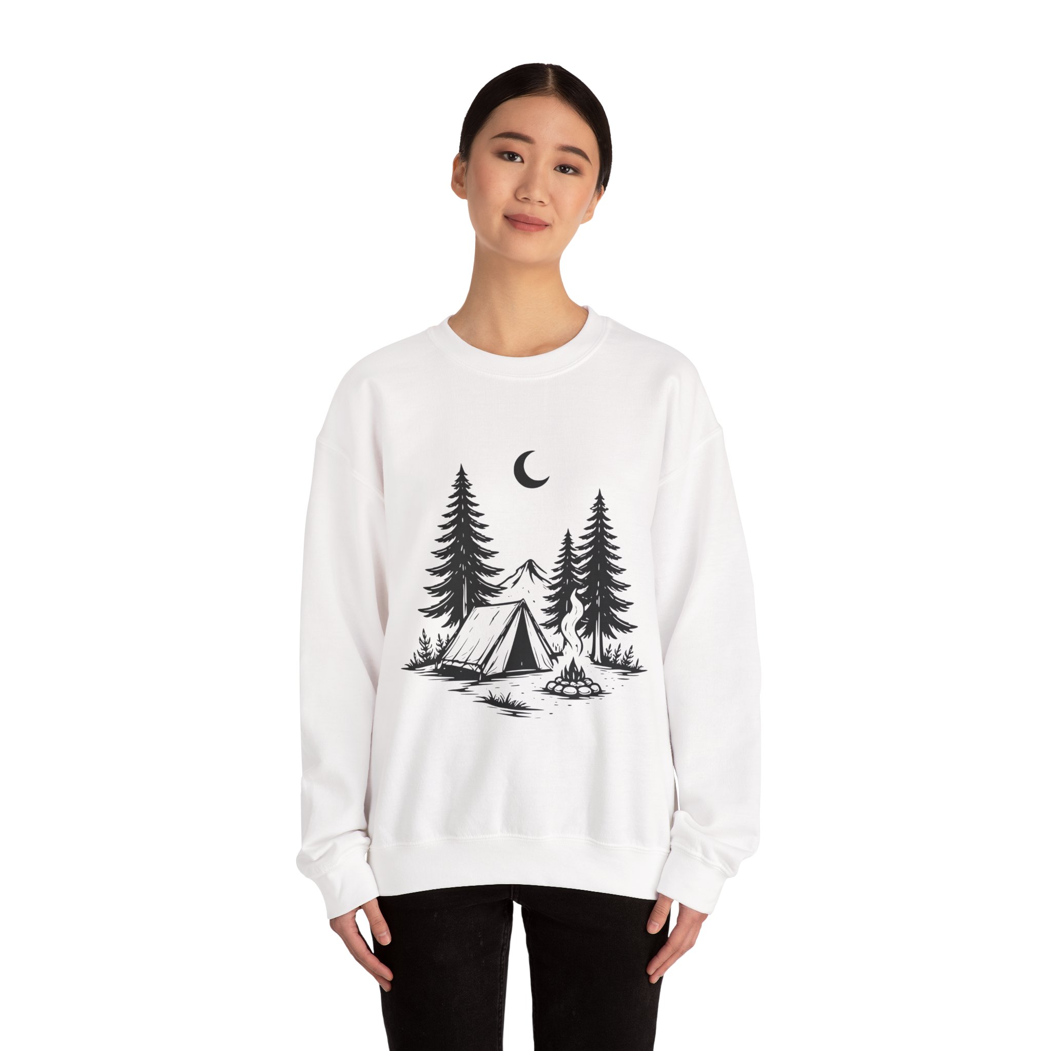 Nature Camp Sweatshirt – Soft Fleece Unisex Crewneck, Outdoor Camping Nature Graphic Pullover 3 Nature Camp Sweatshirt – Soft Fleece Unisex Crewneck, Outdoor Camping Nature Graphic Pullover - Image 2
