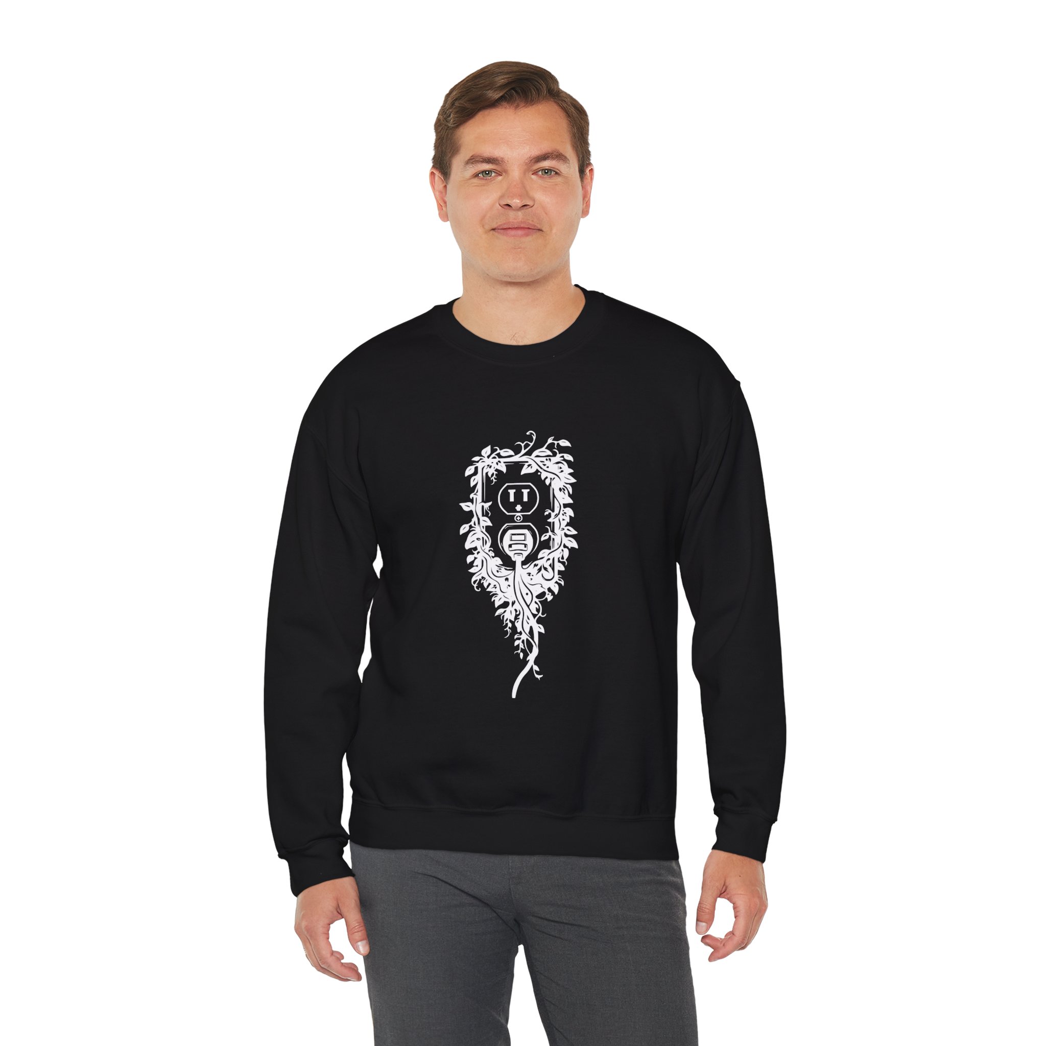 Nature Plug Sweatshirt – Soft Fleece Unisex Crewneck, Nature Inspired Graphic Cozy Pullover 10 Nature Plug Sweatshirt – Soft Fleece Unisex Crewneck, Nature Inspired Graphic Cozy Pullover - Image 9