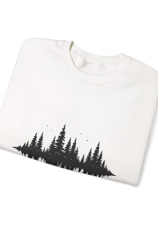 Nature Signal Sweatshirt – Soft Fleece Unisex Crewneck, Minimal Nature Graphic Cozy Pullover