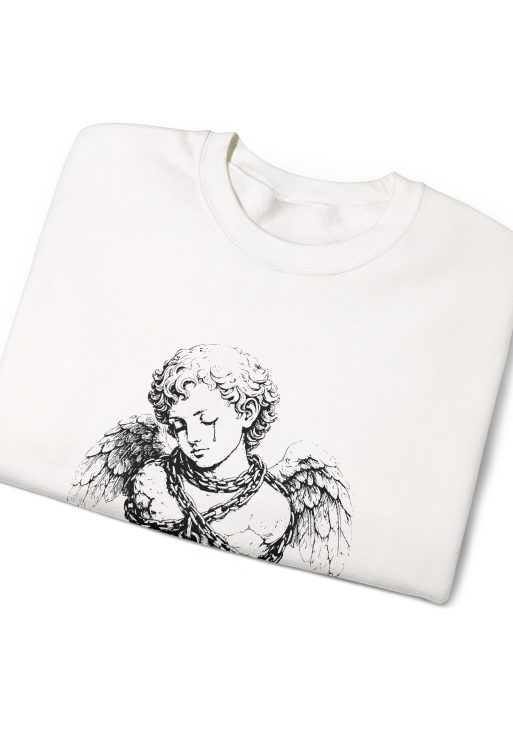 Eros in Chains Valentine’s Day Sweatshirt – Soft Fleece Dark Love Design, February 14 Unisex Romantic Crewneck