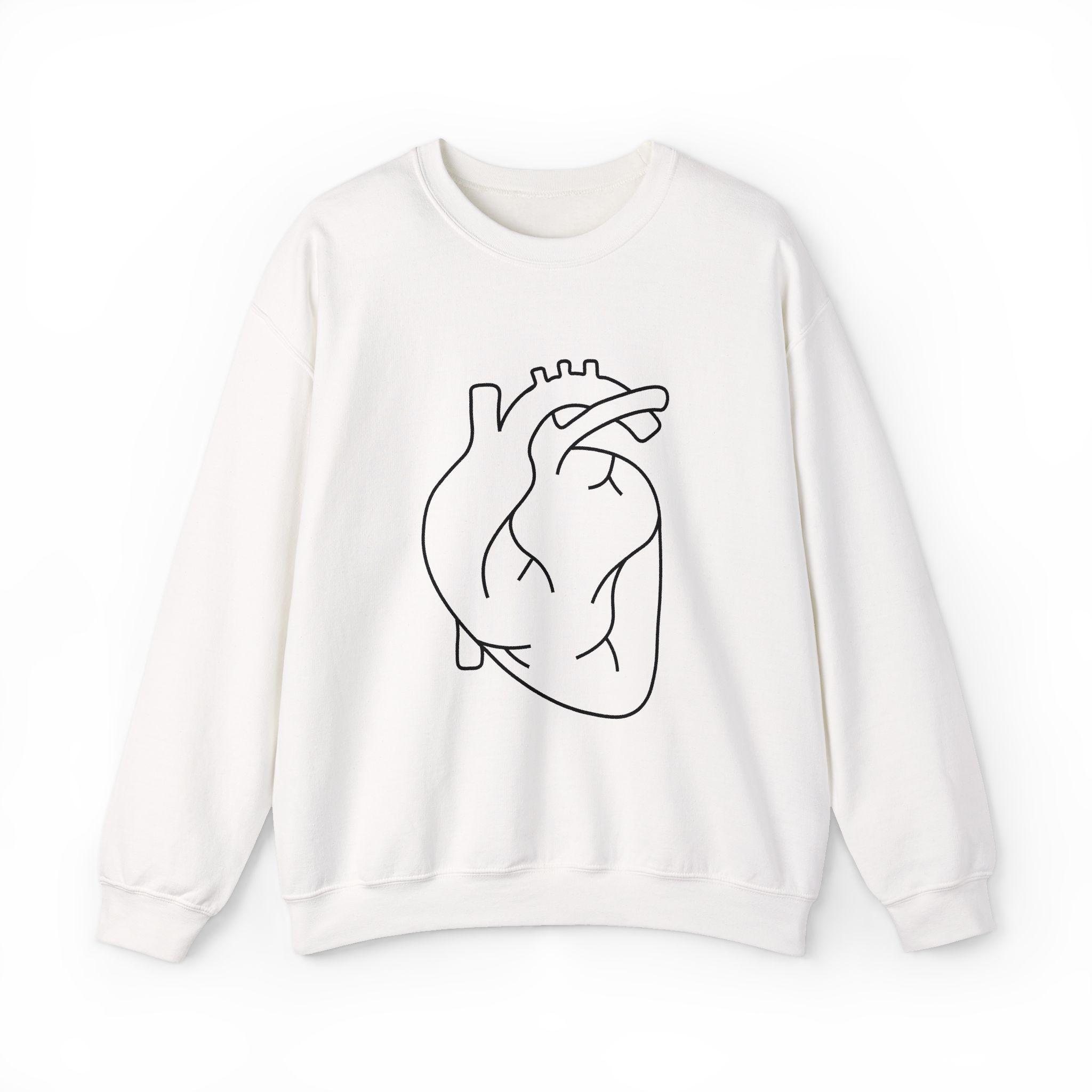 Heart Graphic Sweatshirt – Soft Fleece Love Design Crewneck, Minimal Unisex Pullover 1 Minimal heart graphic soft fleece sweatshirt, unisex cozy crewneck with love design, everyday streetwear and gift-ready casual style