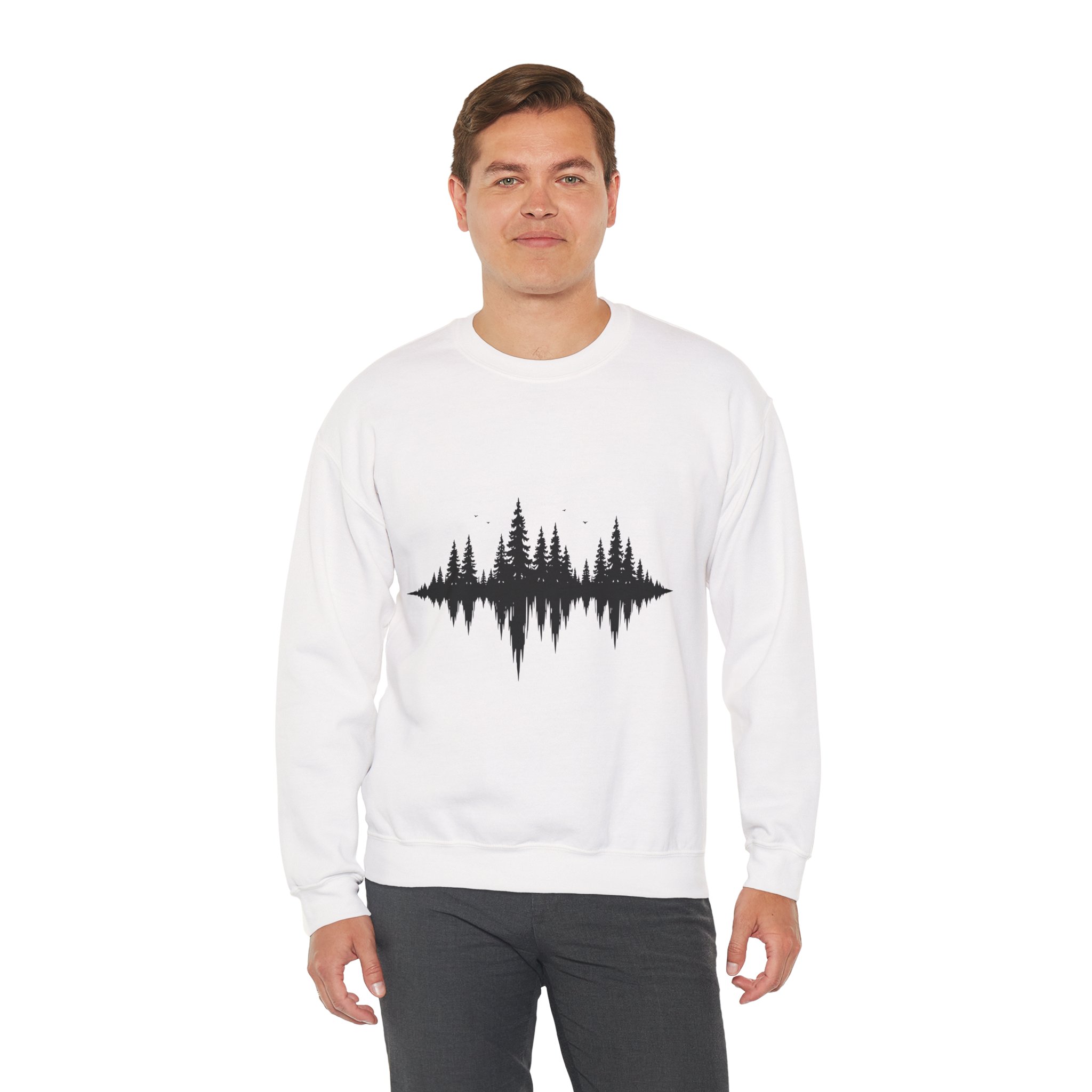 Nature Signal Sweatshirt – Soft Fleece Unisex Crewneck, Minimal Nature Graphic Cozy Pullover 4 Nature Signal Sweatshirt – Soft Fleece Unisex Crewneck, Minimal Nature Graphic Cozy Pullover - Image 3