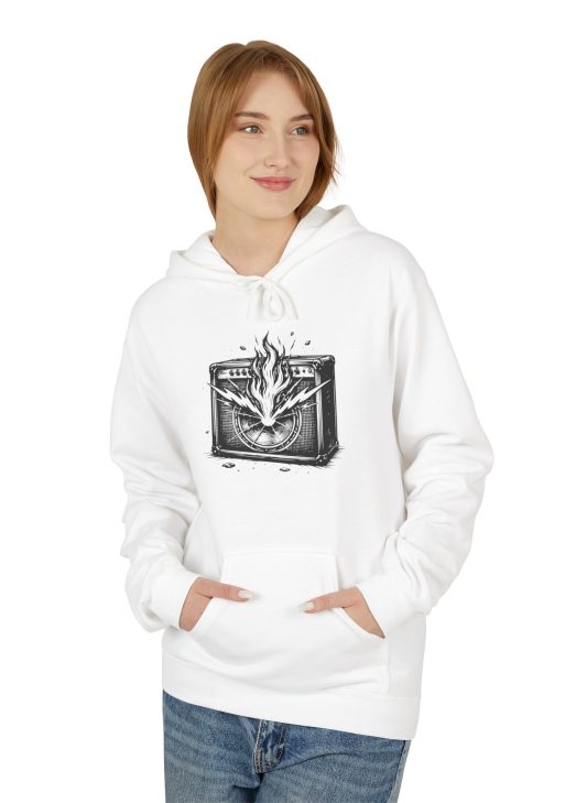 Boom Box Soft Fleece Hoodie – Retro Streetwear Unisex Hoodie with Old School Hip Hop Design