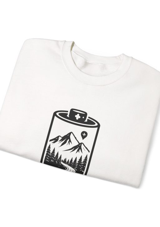 Nature Cell Sweatshirt – Soft Fleece Unisex Crewneck, Abstract Nature Signal Graphic Cozy Pullover