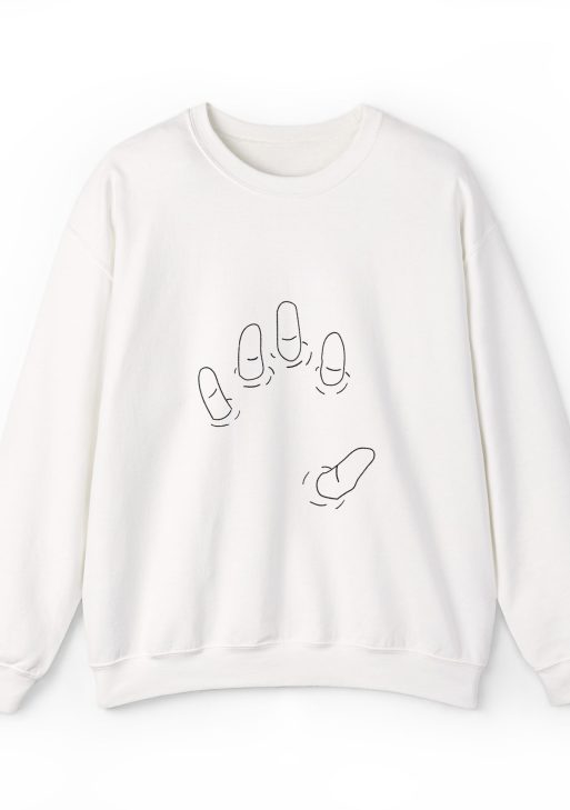 Drowning Hand Sweatshirt – Soft Fleece Dark Art Crewneck, Symbolic Streetwear Unisex Pullover