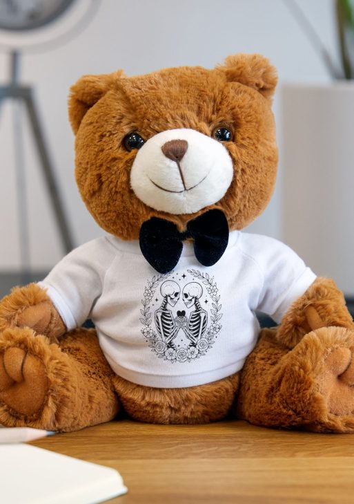 Forever Love Teddy – Valentine’s Day Teddy Bear with T-Shirt, Romantic Plush Gift for Her or Him, Cute Love Doll for February 14