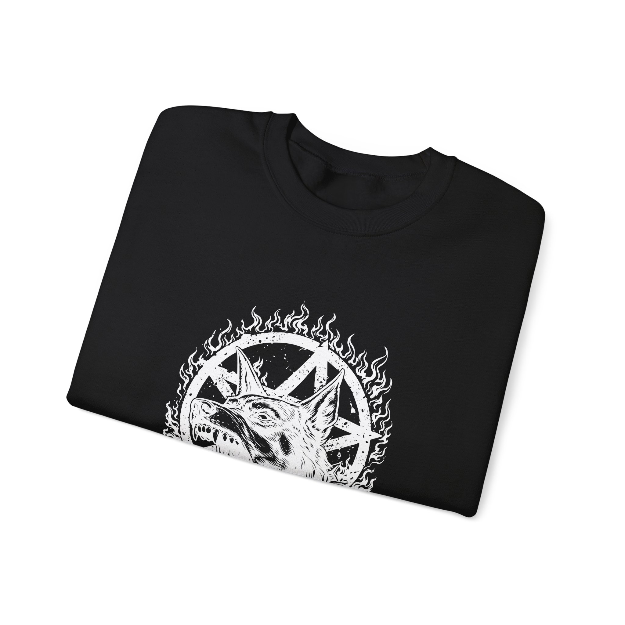 Pentagram Doberman Sweatshirt – Soft Fleece Unisex Crewneck, Dark Dog Graphic Gothic Streetwear Pullover 8 Pentagram Doberman Sweatshirt – Soft Fleece Unisex Crewneck, Dark Dog Graphic Gothic Streetwear Pullover - Image 7
