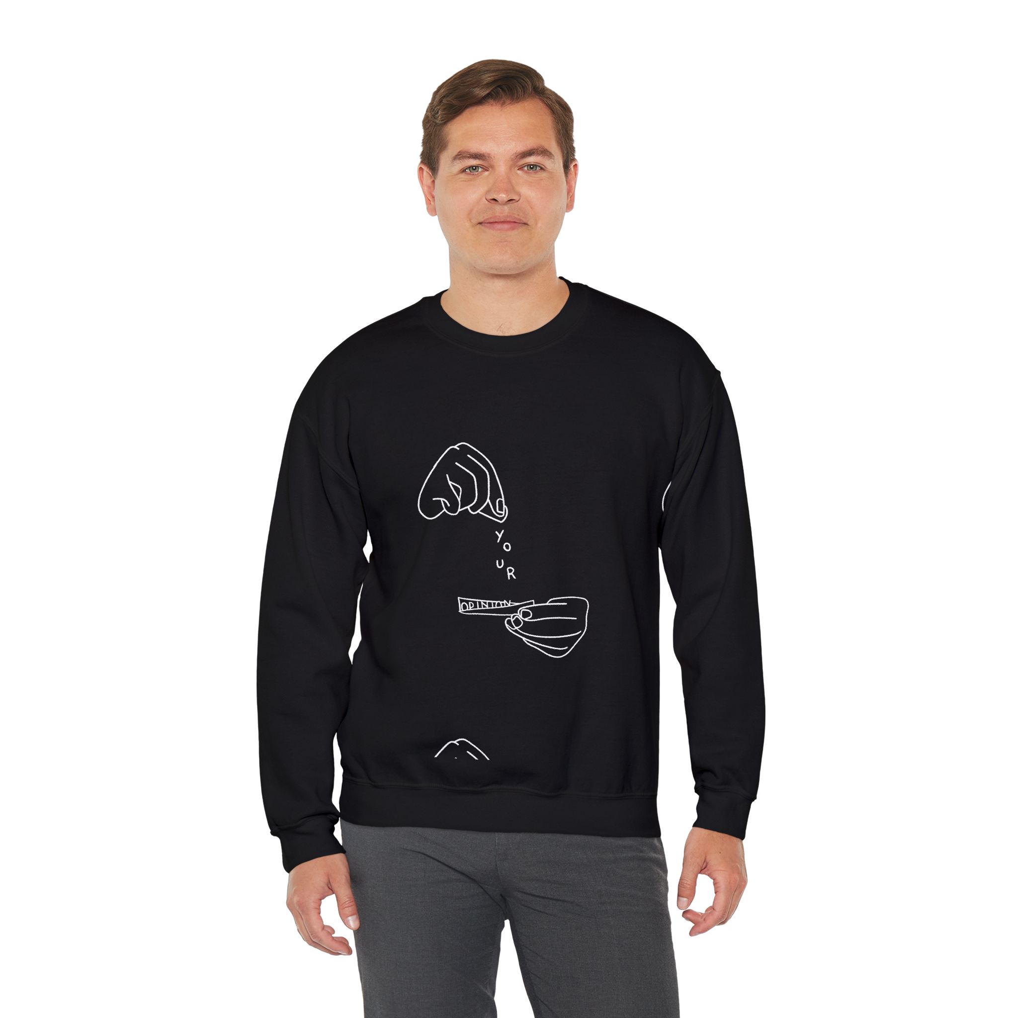 Your Opinion Sweatshirt – Soft Fleece Statement Crewneck, Minimal Typography Unisex Pullover 10 Your Opinion Sweatshirt – Soft Fleece Statement Crewneck, Minimal Typography Unisex Pullover - Image 9