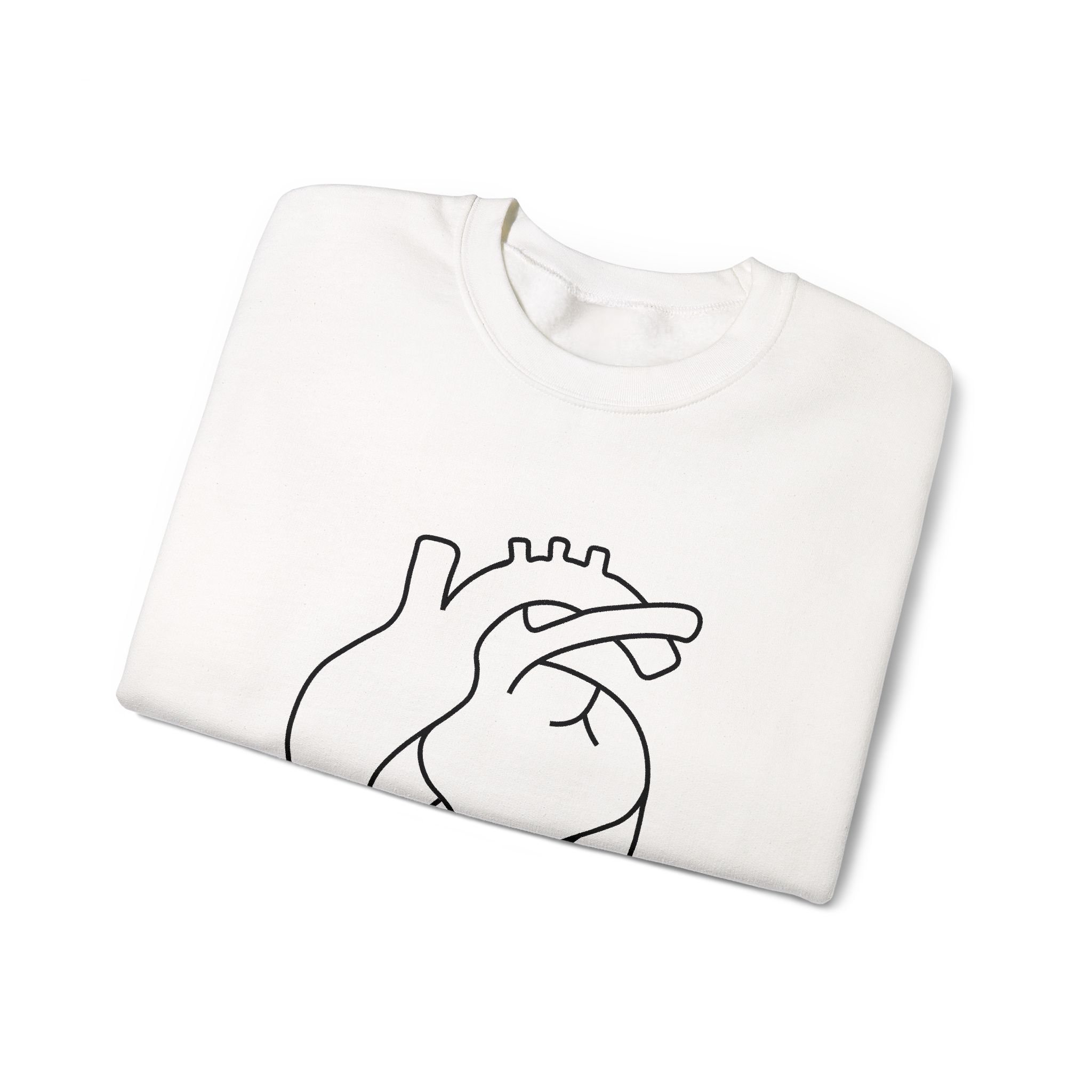Heart Graphic Sweatshirt – Soft Fleece Love Design Crewneck, Minimal Unisex Pullover 2 Heart Graphic Sweatshirt – Soft Fleece Love Design Crewneck, Minimal Unisex Pullover - Image 1