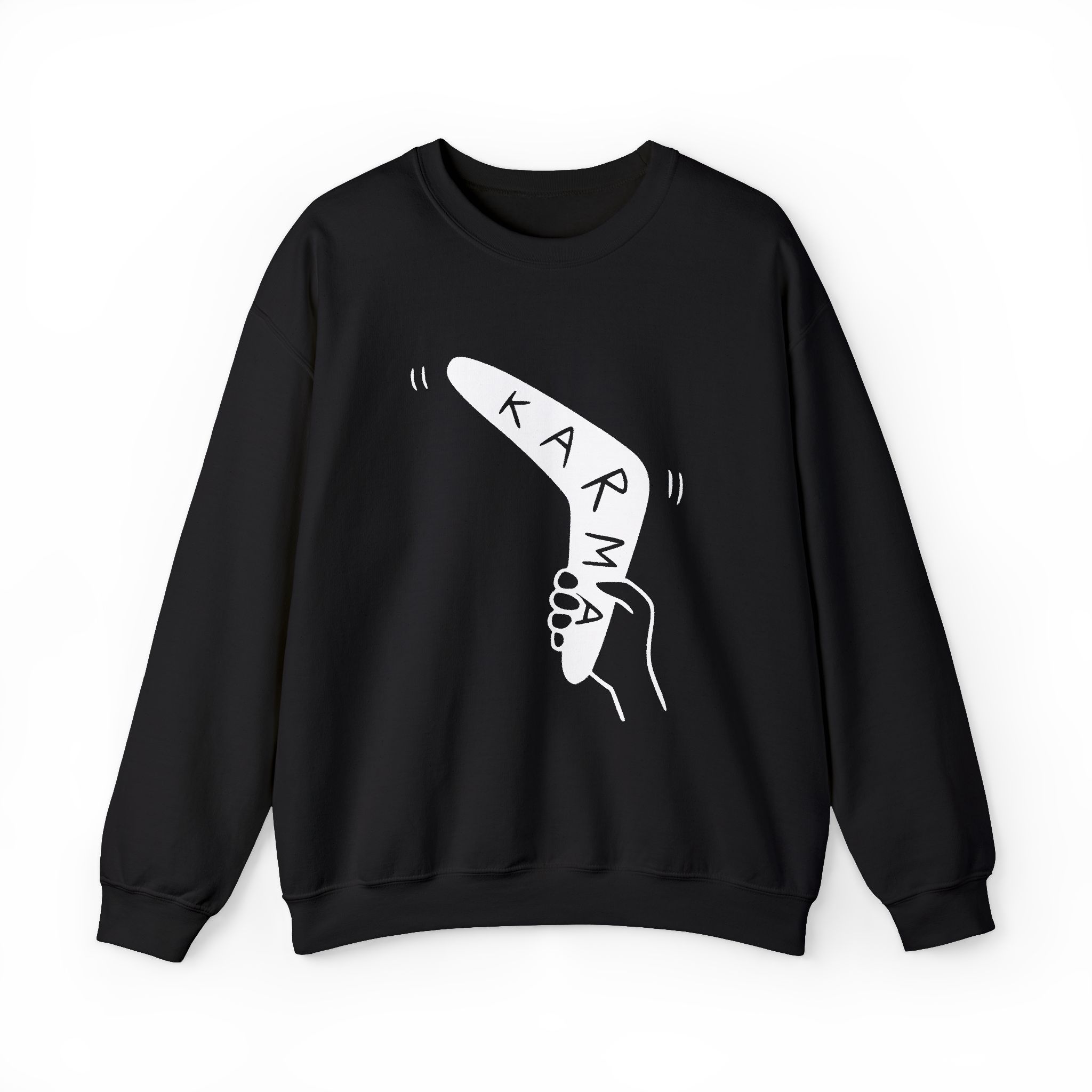 Karma Boomerang Sweatshirt – Soft Fleece Graphic Crewneck, What Goes Around Comes Around Unisex Pullover 7 Karma Boomerang Sweatshirt – Soft Fleece Graphic Crewneck, What Goes Around Comes Around Unisex Pullover - Image 6