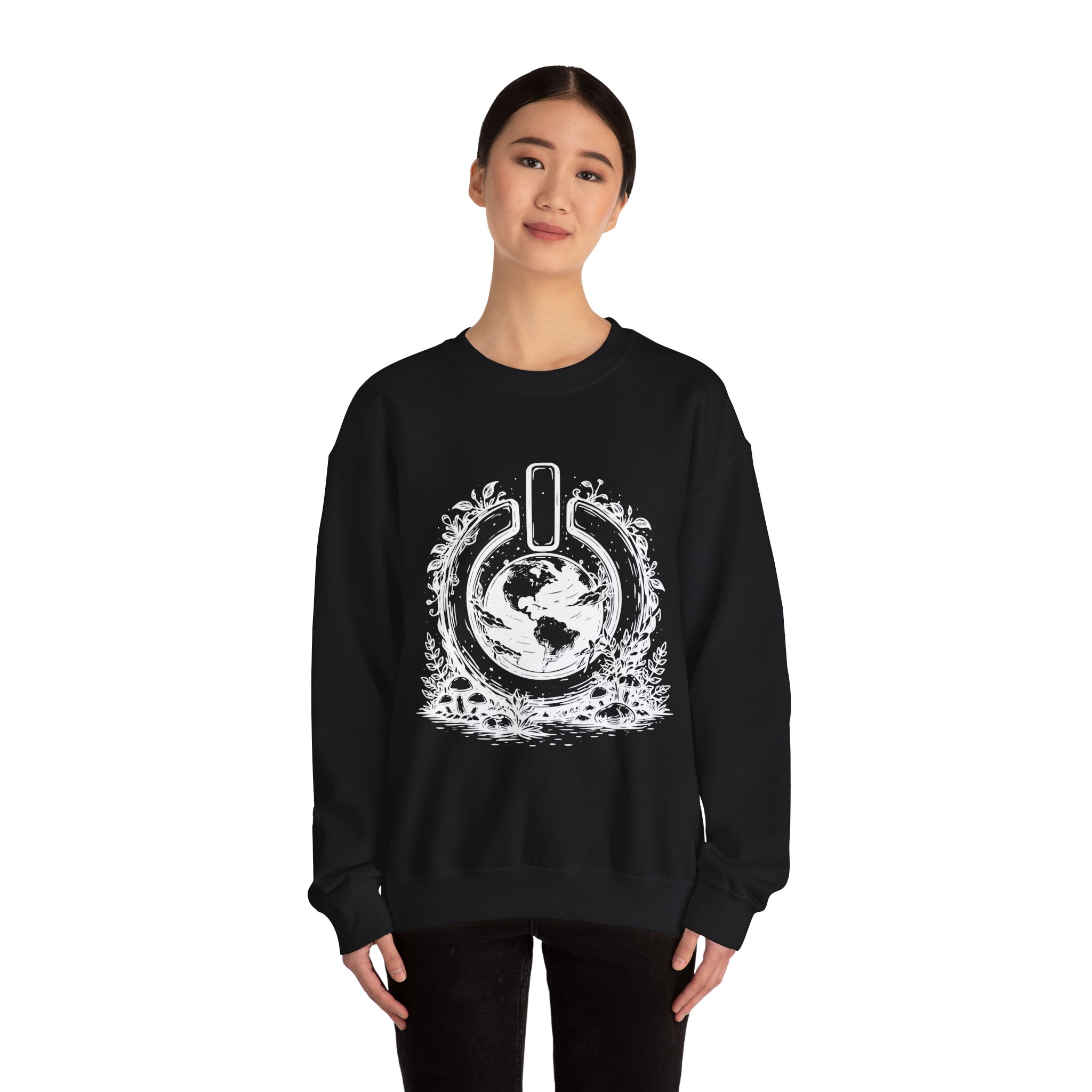 Nature Power Sweatshirt – Soft Fleece Unisex Crewneck, Minimal Nature Energy Graphic Cozy Pullover 9 Nature Power Sweatshirt – Soft Fleece Unisex Crewneck, Minimal Nature Energy Graphic Cozy Pullover - Image 8