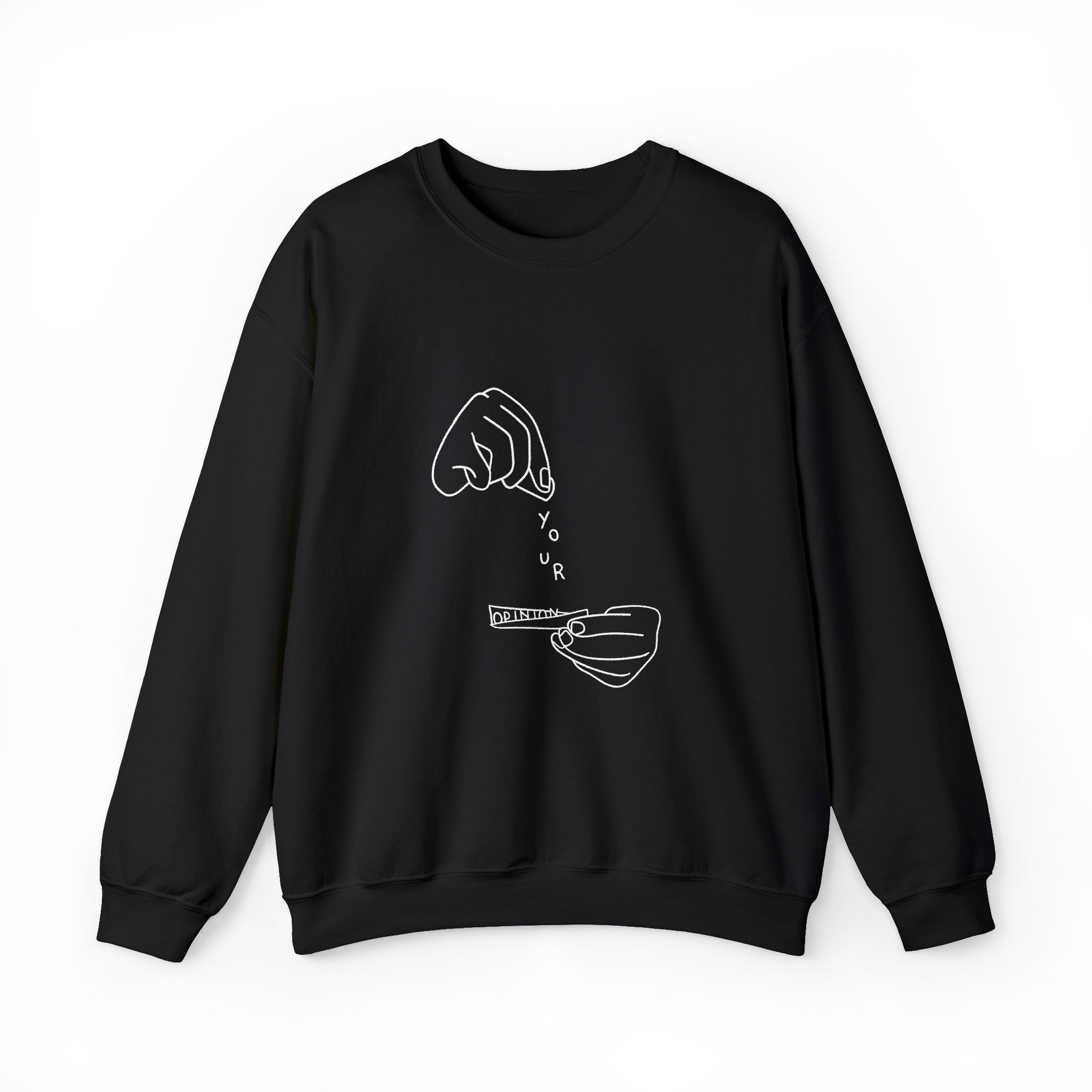 Your Opinion Sweatshirt – Soft Fleece Statement Crewneck, Minimal Typography Unisex Pullover 7 Your Opinion Sweatshirt – Soft Fleece Statement Crewneck, Minimal Typography Unisex Pullover - Image 6