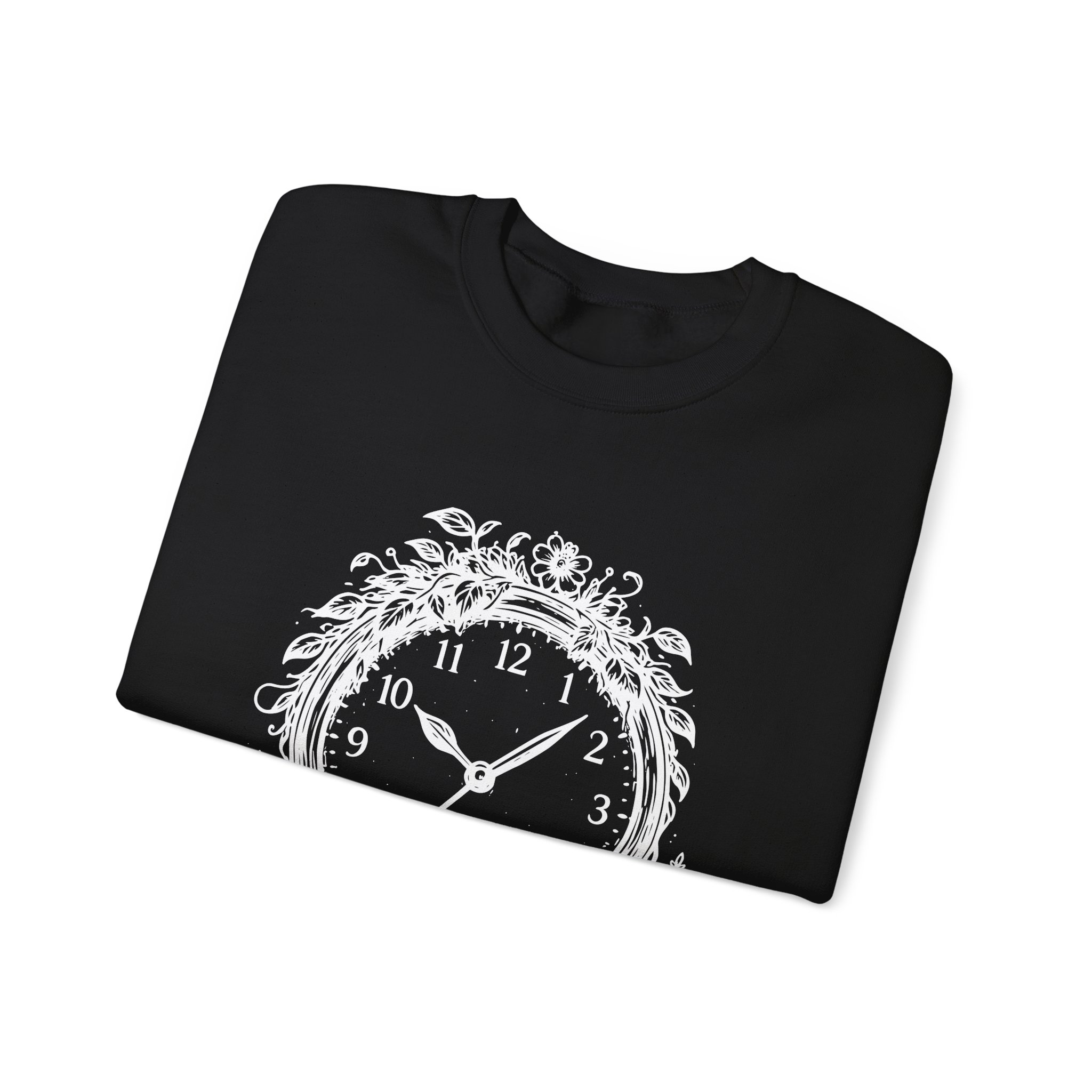 Nature Clock Sweatshirt – Soft Fleece Unisex Crewneck, Time and Nature Graphic Cozy Pullover 8 Nature Clock Sweatshirt – Soft Fleece Unisex Crewneck, Time and Nature Graphic Cozy Pullover - Image 7