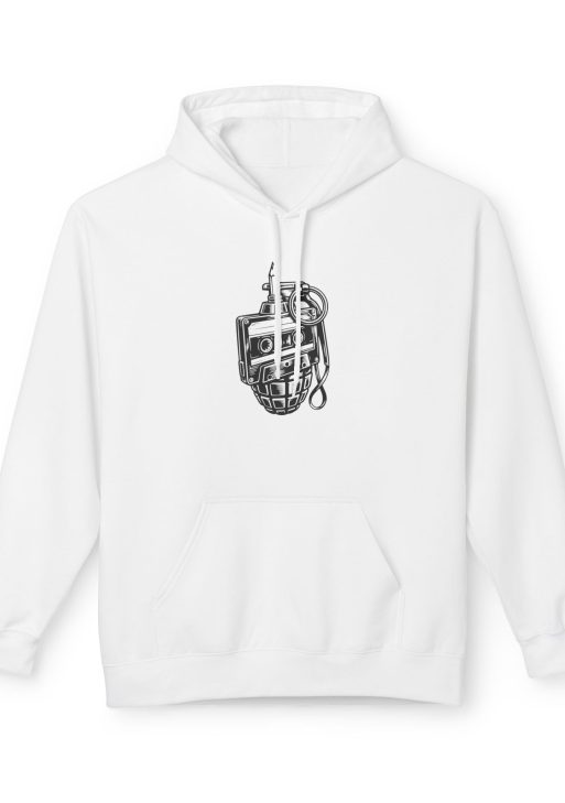 Cassette Bomb Soft Fleece Hoodie – Unisex Retro Streetwear Pullover with Rebel Music Graphic