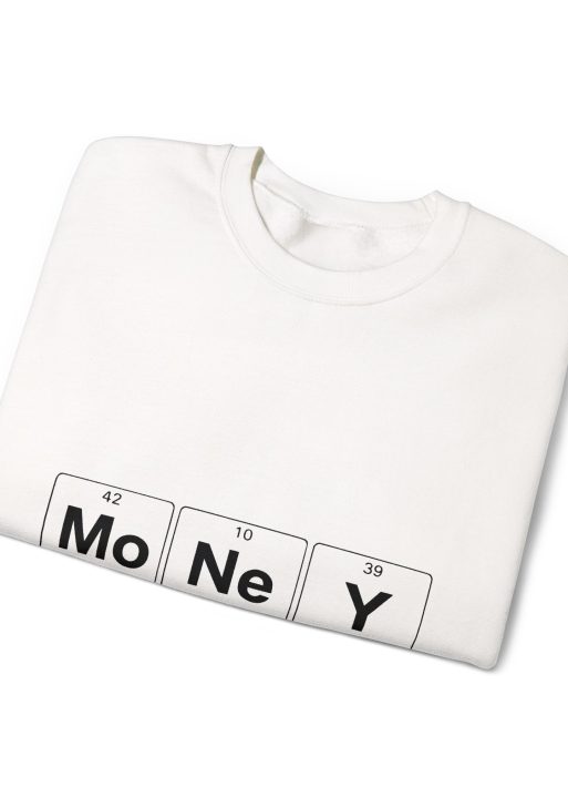 Money Periodic Table Sweatshirt – Soft Fleece Crewneck, Finance Science Graphic Unisex Pullover