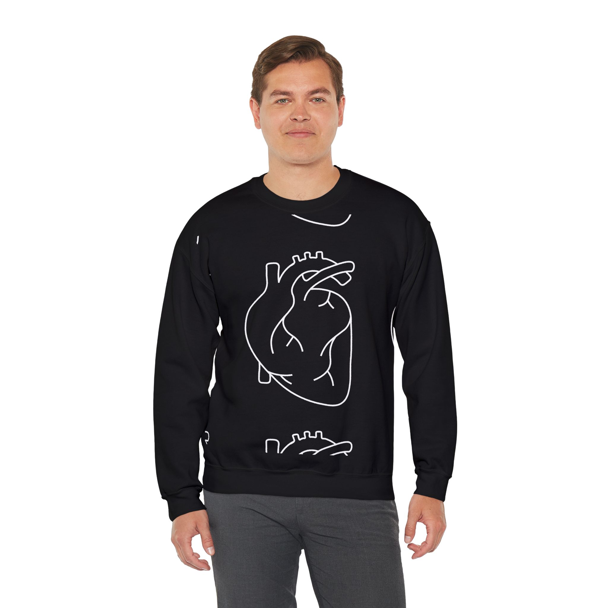 Heart Graphic Sweatshirt – Soft Fleece Love Design Crewneck, Minimal Unisex Pullover 10 Heart Graphic Sweatshirt – Soft Fleece Love Design Crewneck, Minimal Unisex Pullover - Image 9