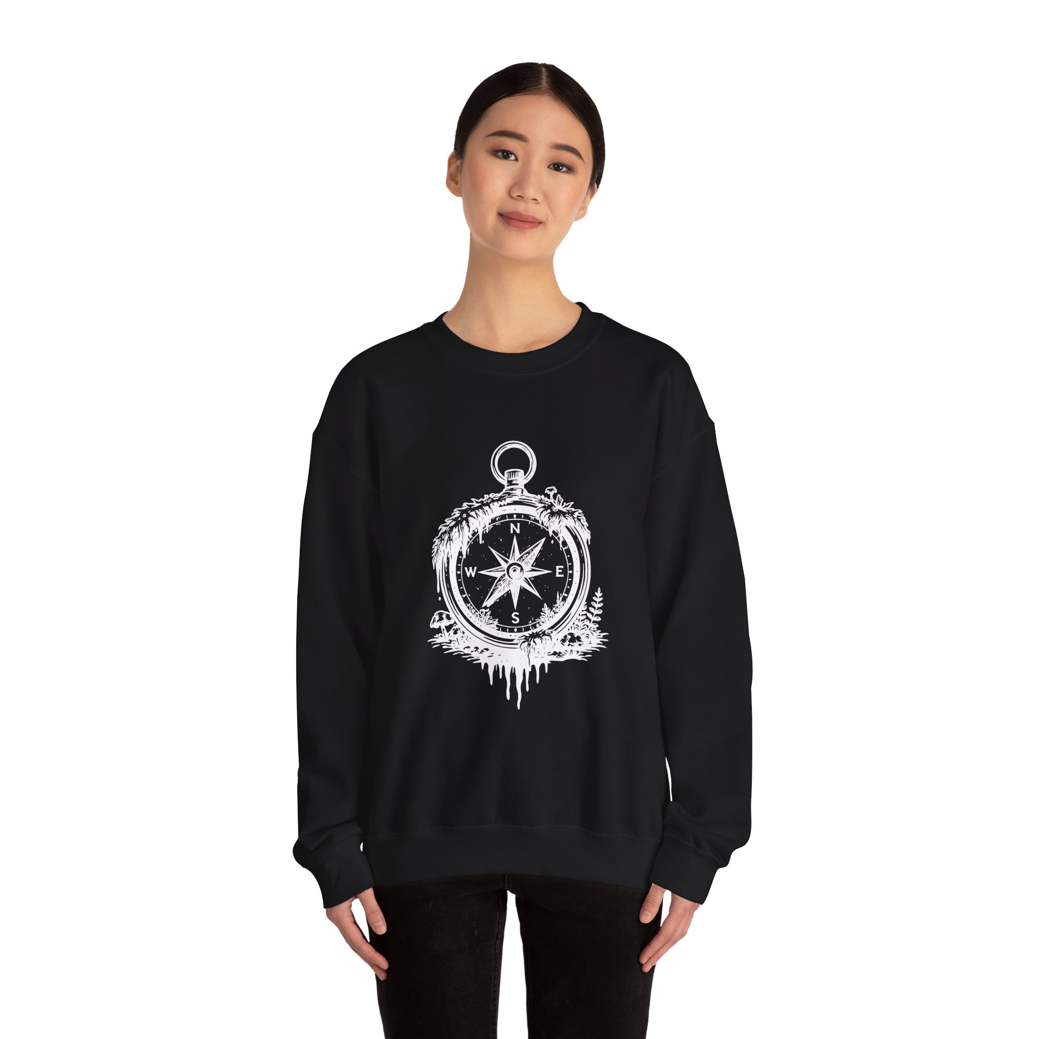 Nature Compass Sweatshirt – Soft Fleece Unisex Crewneck, Outdoor Adventure Compass Graphic Pullover 9 Nature Compass Sweatshirt – Soft Fleece Unisex Crewneck, Outdoor Adventure Compass Graphic Pullover - Image 8