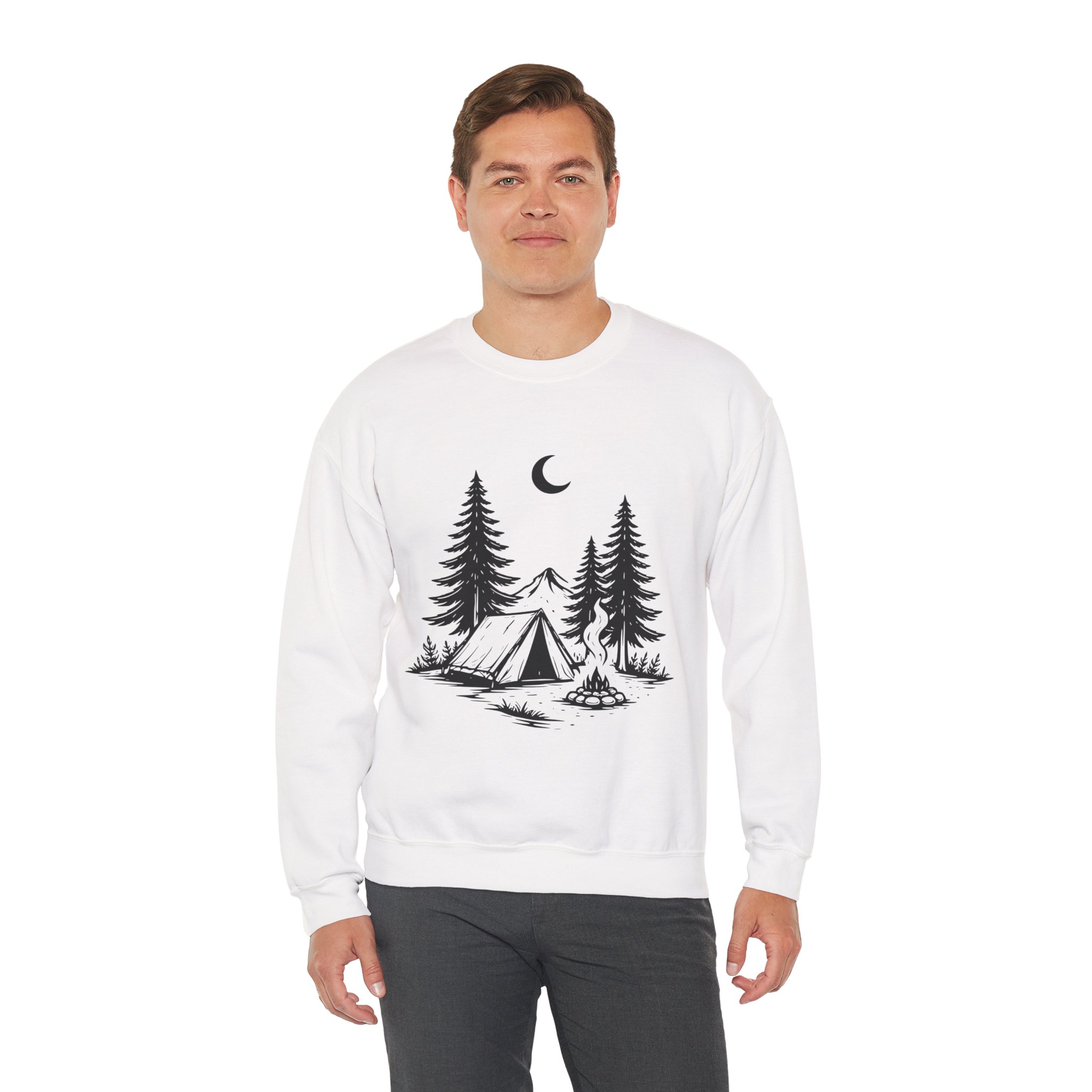 Nature Camp Sweatshirt – Soft Fleece Unisex Crewneck, Outdoor Camping Nature Graphic Pullover 4 Nature Camp Sweatshirt – Soft Fleece Unisex Crewneck, Outdoor Camping Nature Graphic Pullover - Image 3