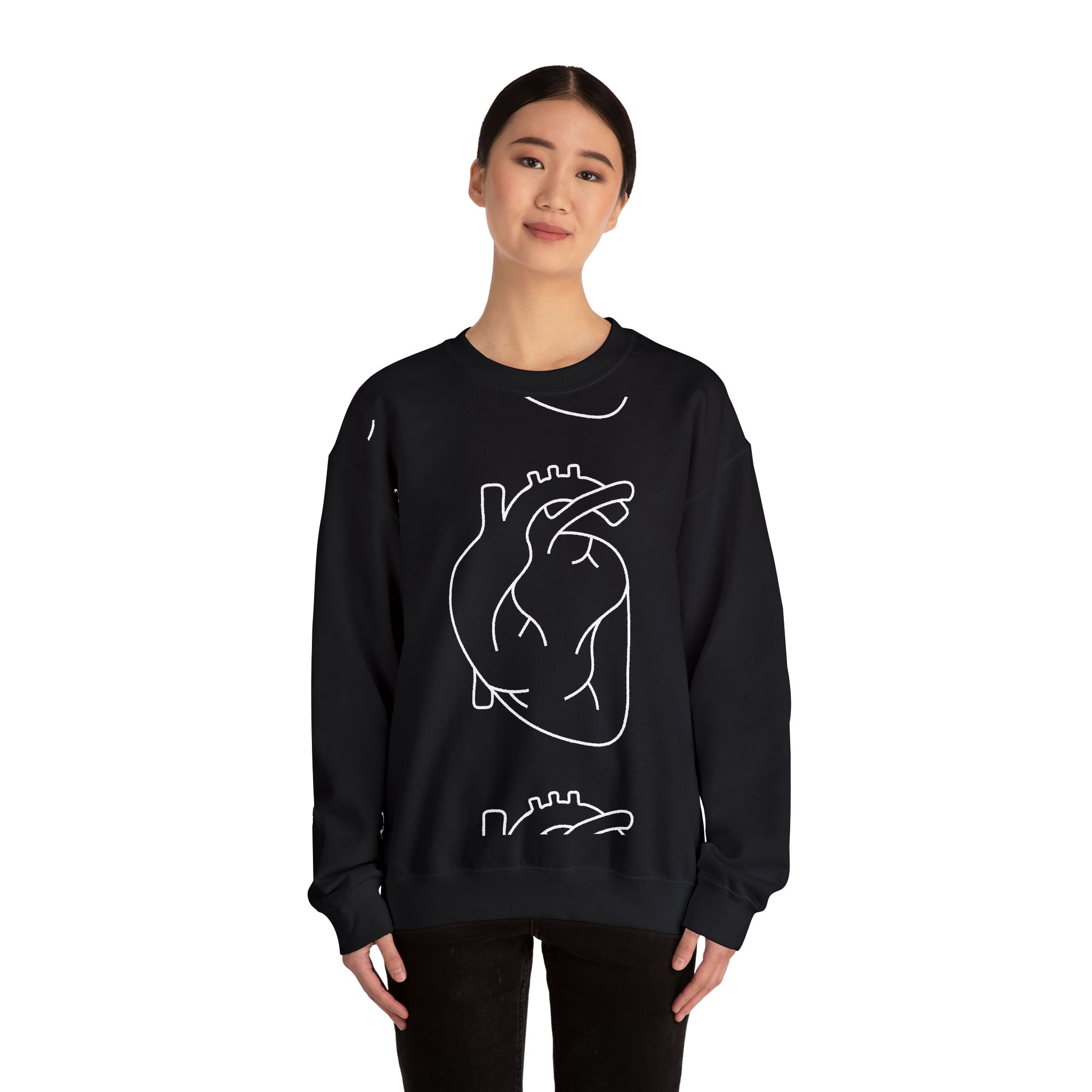 Heart Graphic Sweatshirt – Soft Fleece Love Design Crewneck, Minimal Unisex Pullover 9 Heart Graphic Sweatshirt – Soft Fleece Love Design Crewneck, Minimal Unisex Pullover - Image 8